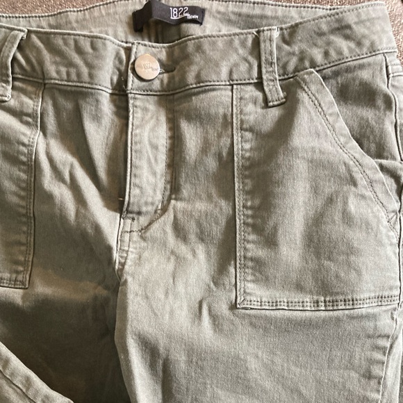 1822 Olive Green Denim Jeans size 6 - Picture 2 of 7